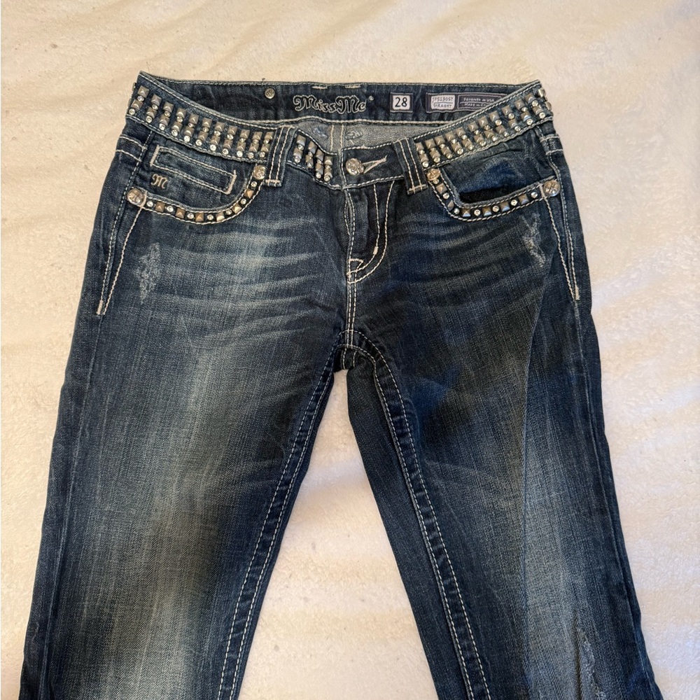 Miss Me Women's Blue Studded Jeans